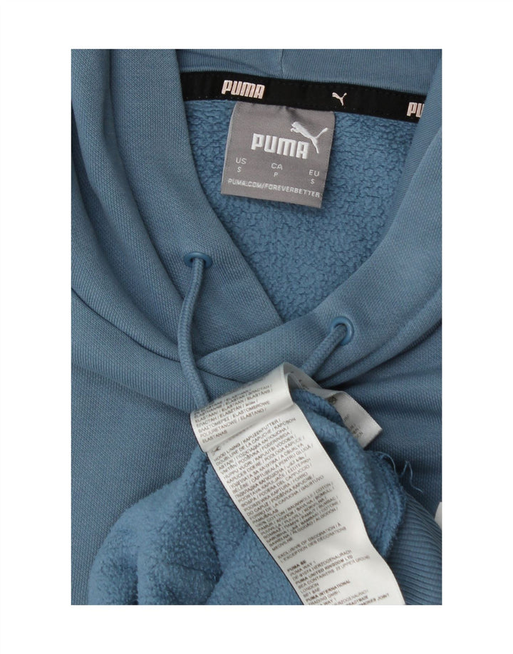 Puma Mens Hoodie Jumper Small Blue Cotton