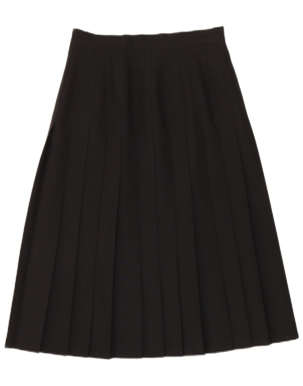 St. Bernard Womens High Waist Pleated Skirt UK 12 Medium W26 Black