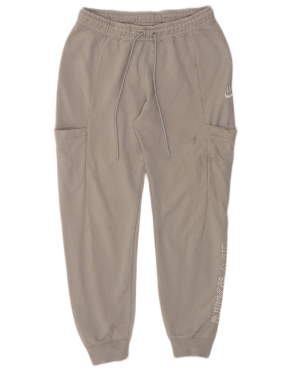 Nike Womens Tracksuit Trousers Joggers UK 14 Medium  Grey Cotton