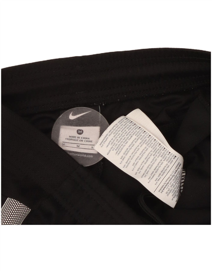 NIKE Womens Tracksuit Trousers UK 14 Medium Black Colourblock Polyester