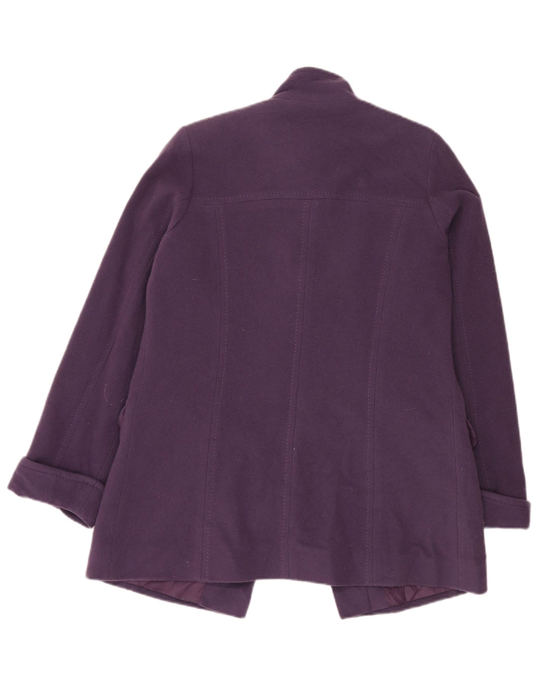 Marks & Spencer Womens Oversized Overcoat UK 10 Small Purple New Wool
