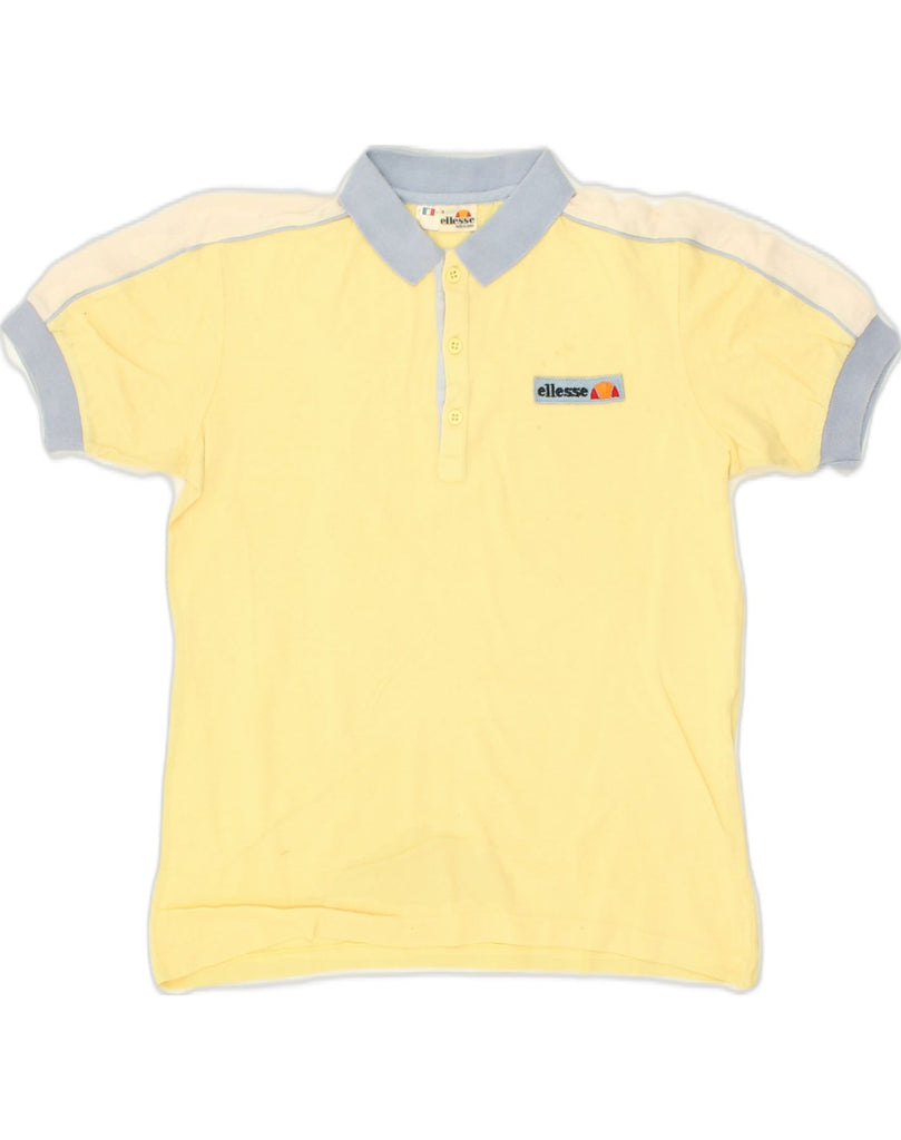 ELLESSE Mens Polo Shirt  Small Yellow Cotton | Vintage Ellesse | Thrift | Second-Hand Ellesse | Used Clothing | Messina Hembry 