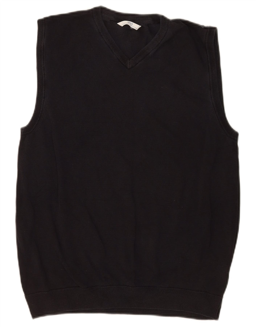 Marks & Spencer Boys Vest Tank Top 14-15 Years Black Cotton