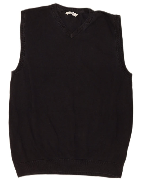 Marks & Spencer Boys Vest Tank Top 14-15 Years Black Cotton