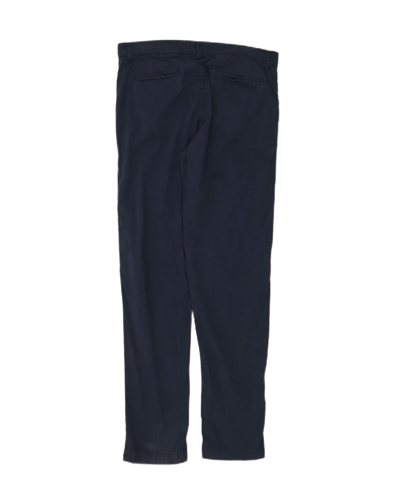 JIGSAW Womens Slim Chino Trousers UK 10 Small W32 L30 Navy Blue Cotton Vintage Jigsaw and Second-Hand Jigsaw from Messina Hembry 