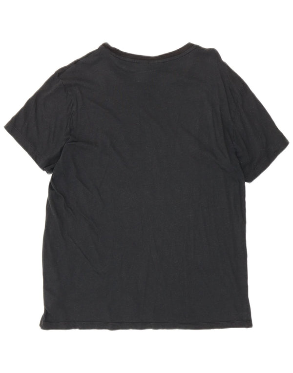 Adidas Womens Oversized Graphic T-Shirt Top UK 10 Small Black Cotton