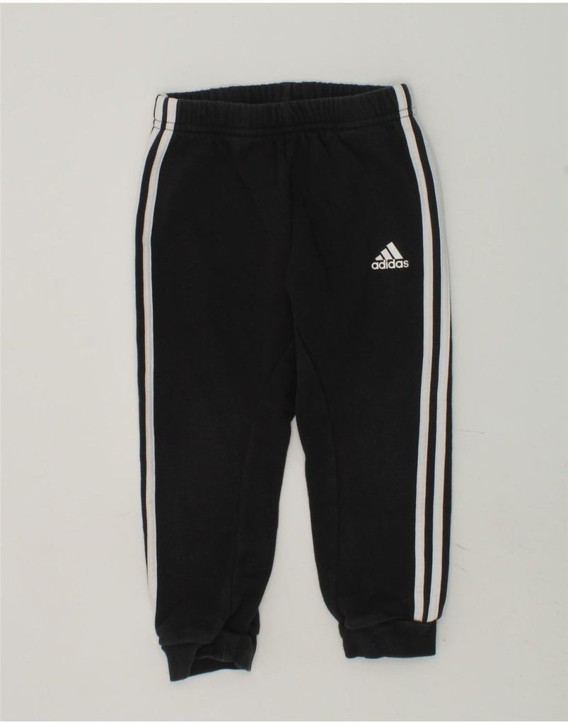 ADIDAS Boys Tracksuit Trousers Joggers 2-3 Years Black Cotton | Vintage Adidas | Thrift | Second-Hand Adidas | Used Clothing | Messina Hembry 