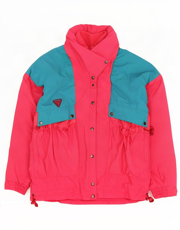Degre 7 Womens Oversized Ski Jacket IT 44 Medium Pink Colourblock Polyamide