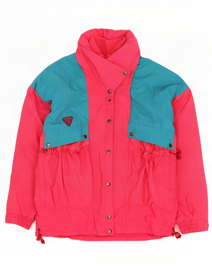 Degre 7 Womens Oversized Ski Jacket IT 44 Medium Pink Colourblock Polyamide