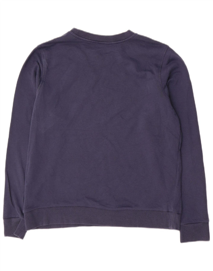 Marks & Spencer Womens Sweatshirt Jumper UK 14 Large Navy Blue Cotton
