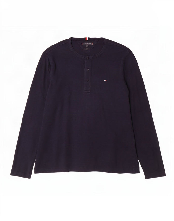 Tommy Hilfiger Mens Regular Fit Top Long Sleeve Large Navy Blue