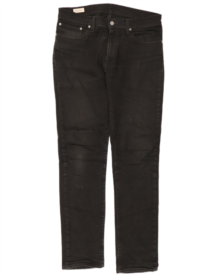 Levi's Mens Slim Jeans W34 L34 Black Cotton