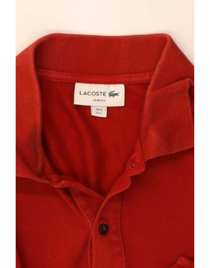 Lacoste Mens Slim Fit Polo Shirt Size 5 Large Red