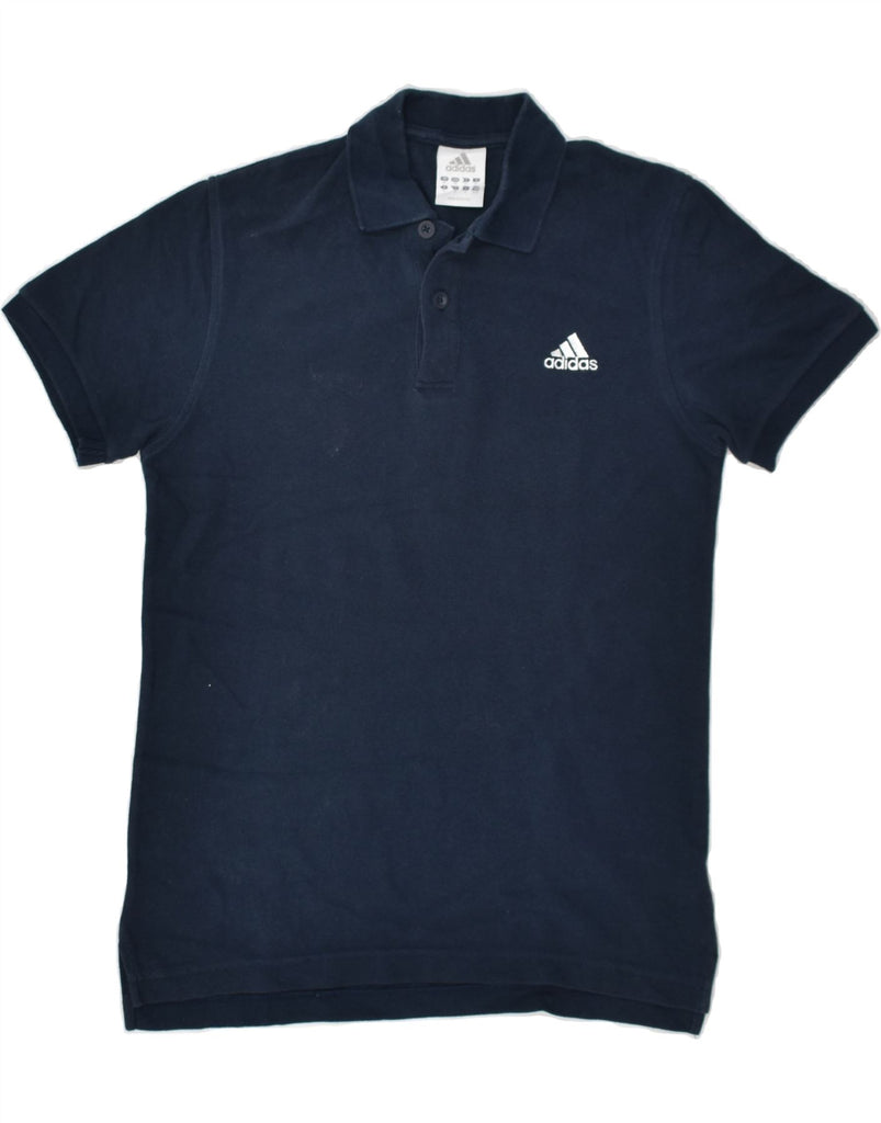 ADIDAS Mens Polo Shirt Medium Navy Blue Cotton | Vintage Adidas | Thrift | Second-Hand Adidas | Used Clothing | Messina Hembry 