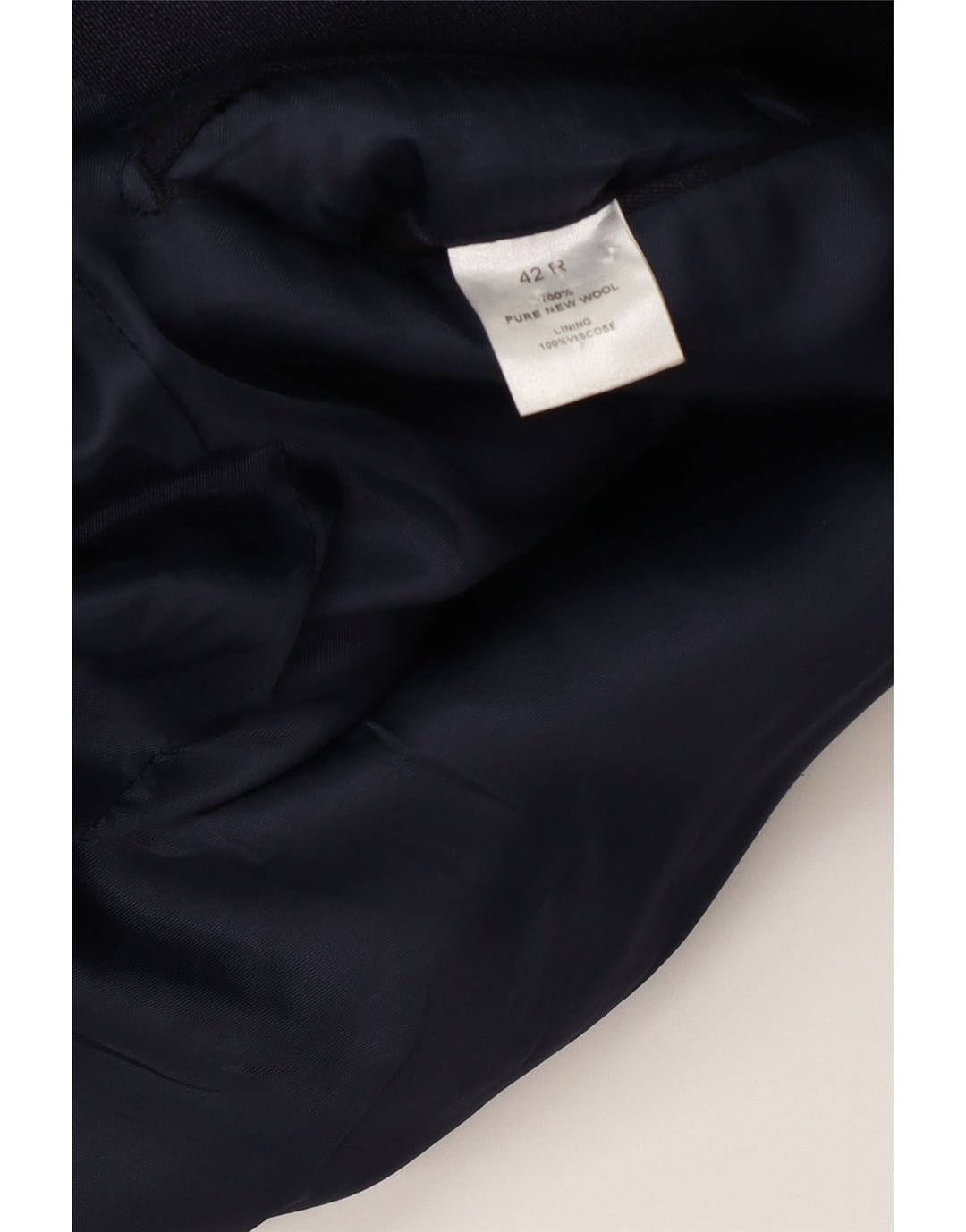 Vintage Mens Overcoat UK 42 XL Navy Blue Wool