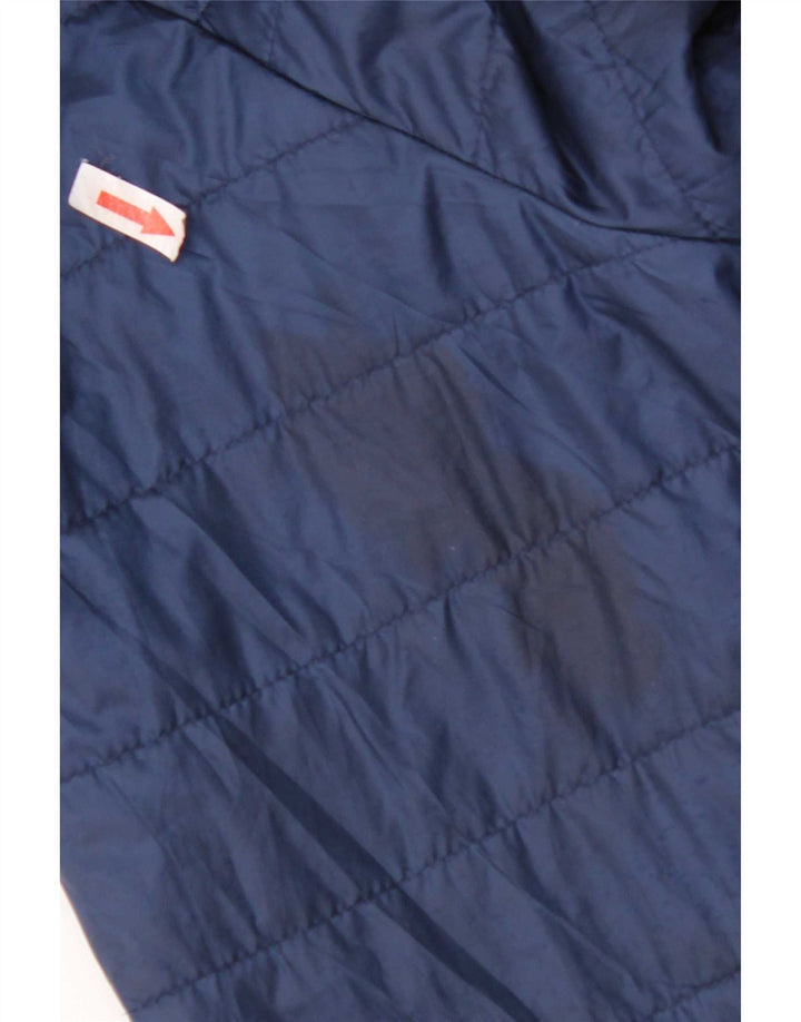 Umbro Mens Hooded Padded Jacket UK 40 Large Navy Blue Polyester