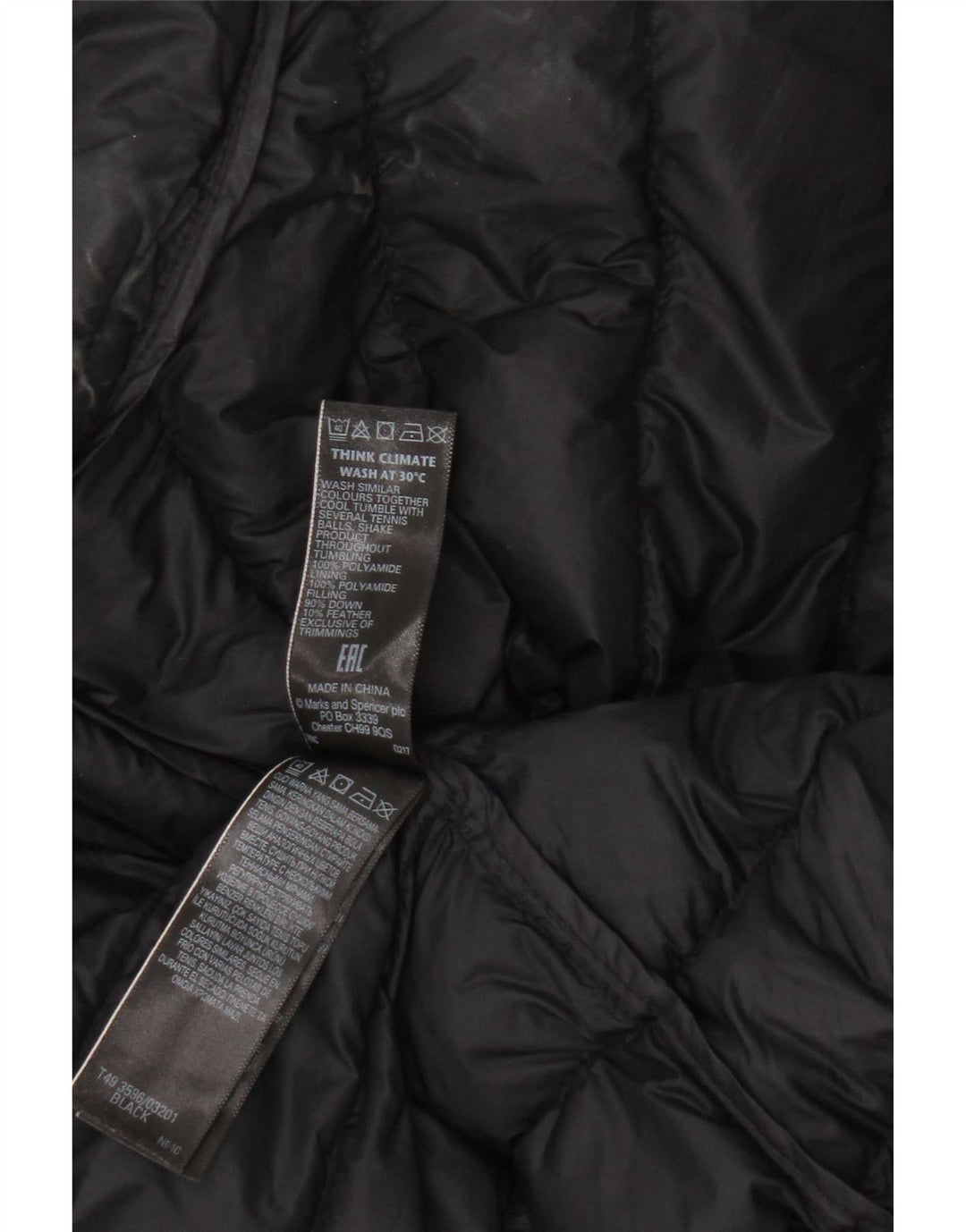 Marks & Spencer Womens Padded Gilet UK 20 2XL Black Polyamide