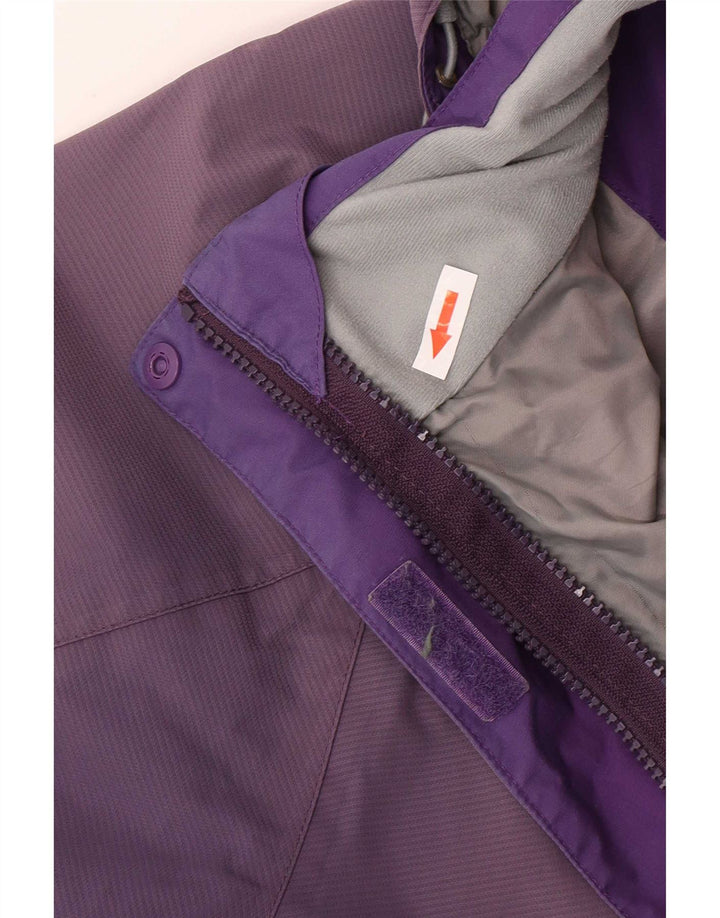 Sprayway Womens Hooded Waterproof Jacket UK 12 Medium Purple Polyamide