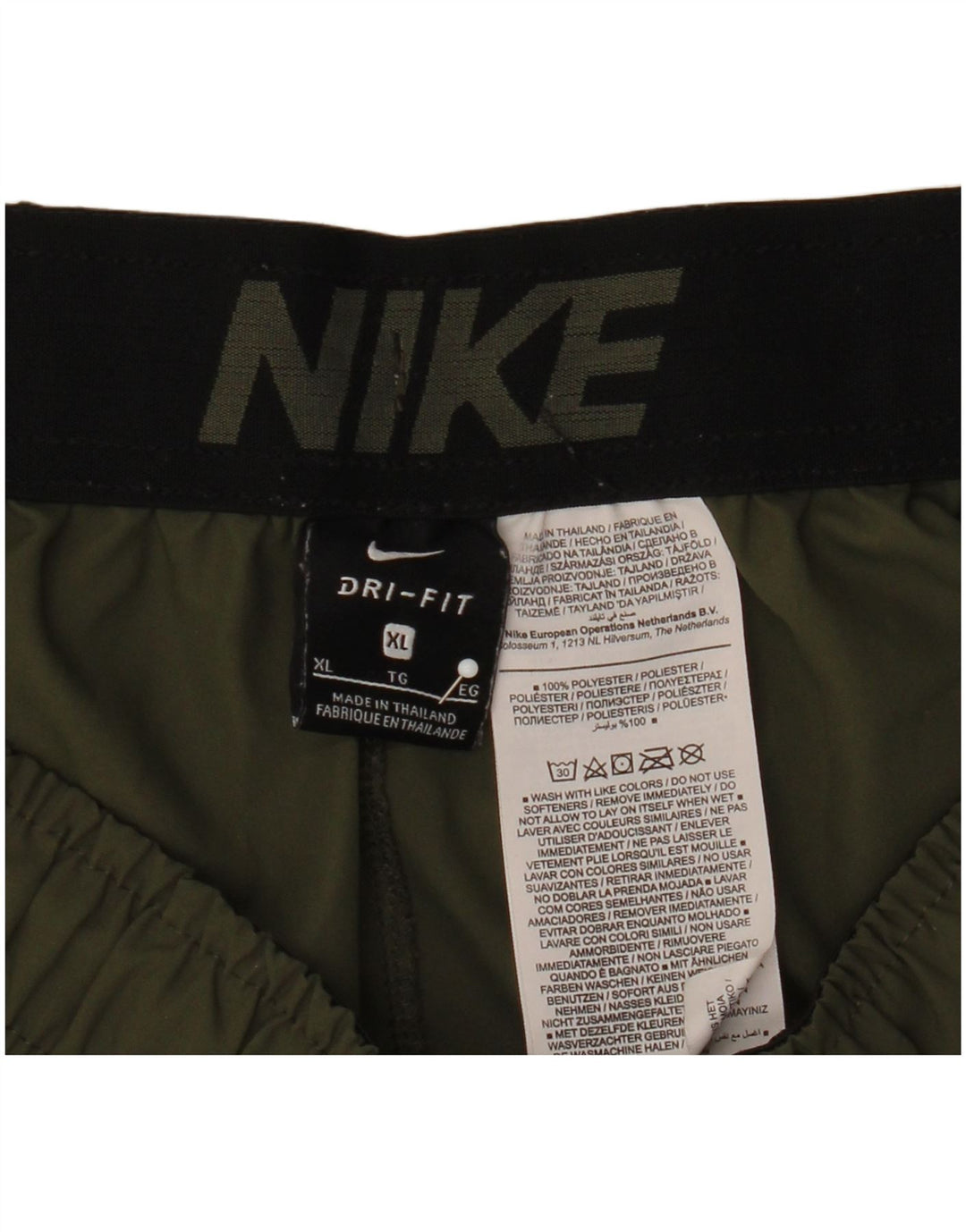 Nike Mens Dri Fit Graphic Sport Shorts XL Khaki Polyester