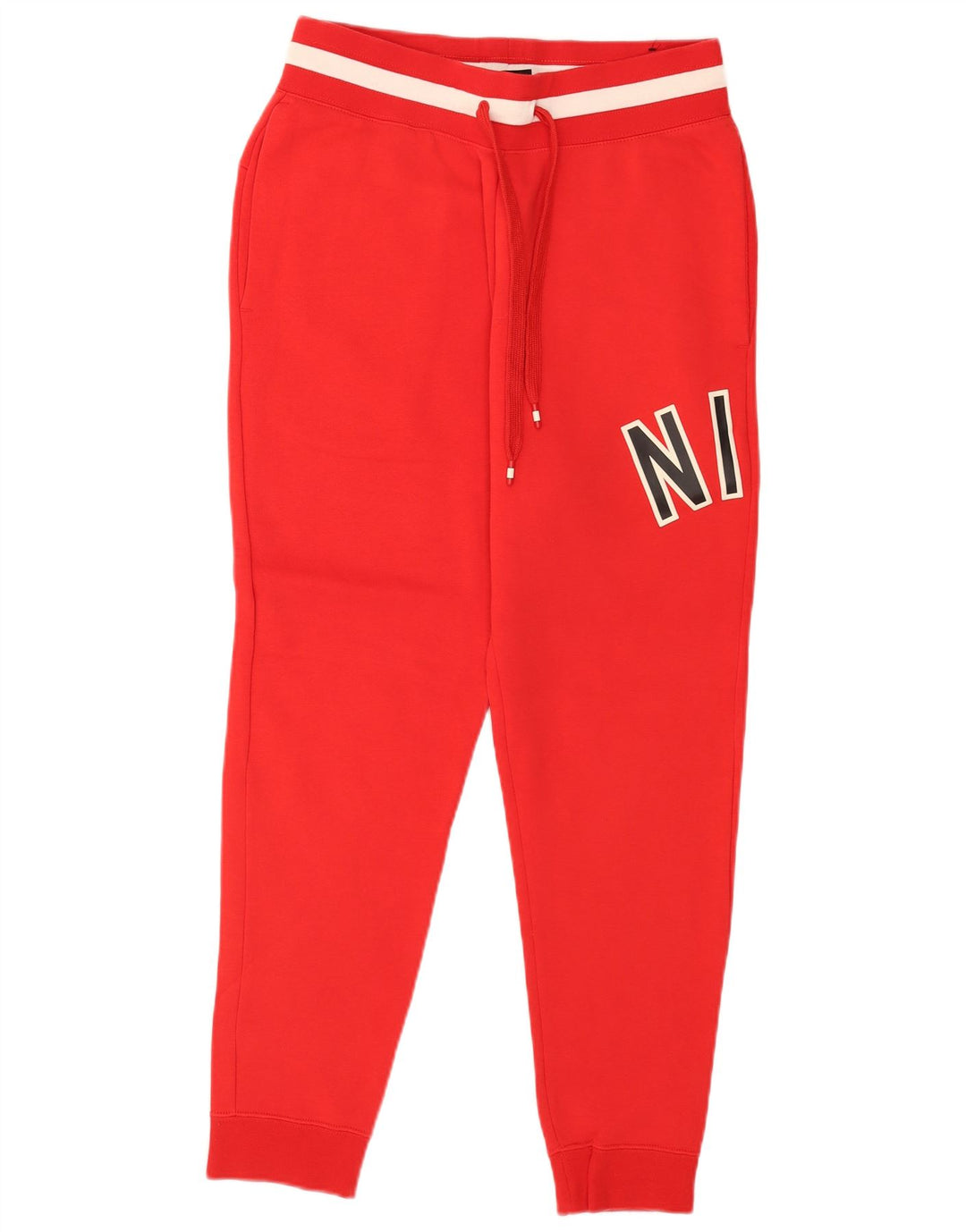 Nike Mens Graphic Tracksuit Trousers Joggers Medium Red Colourblock Cotton