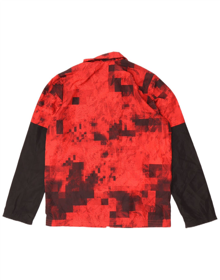 Adidas Boys Rain Jacket 15-16 Years Red Colourblock Polyester