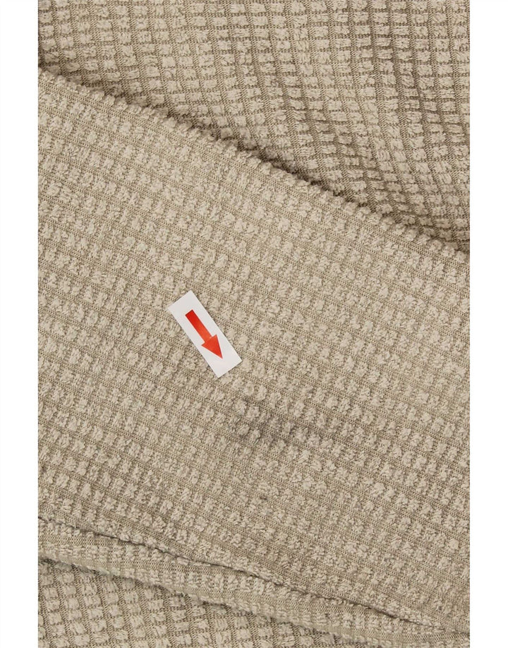 Weird Fish Mens Zip Neck Fleece Jumper Medium Beige Polyester