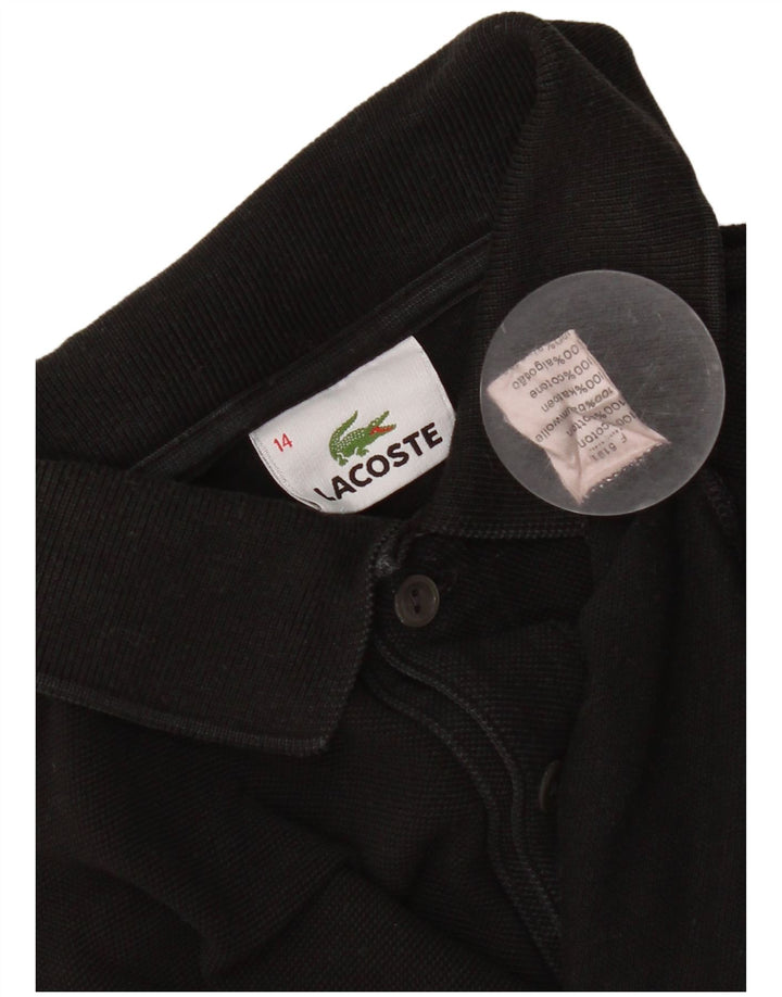 Lacoste Boys Polo Shirt 13-14 Years Black Cotton