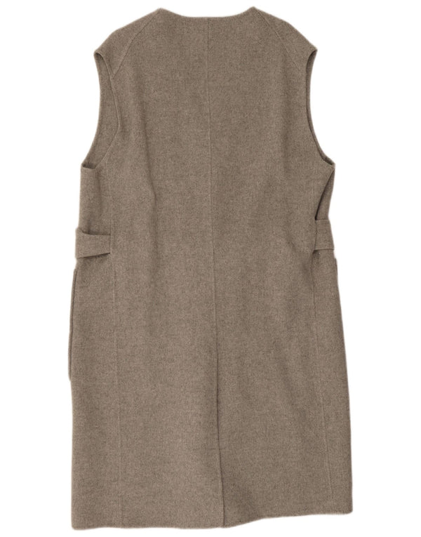 Cos Womens Longline Oversized Gilet UK 14 Medium Grey Wool