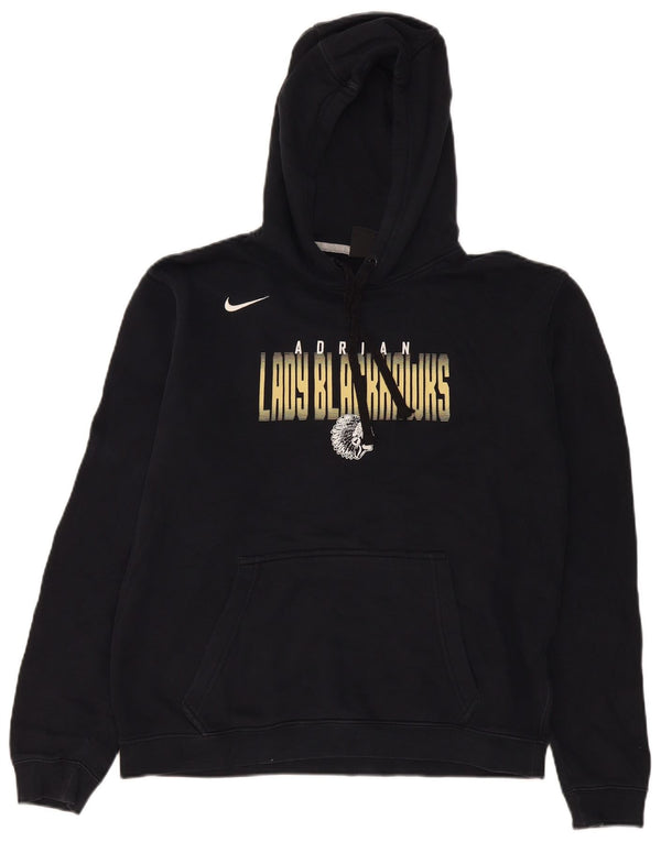 Nike Mens Adrian Lady Blackhawks Graphic Hoodie Jumper Medium Black Cotton