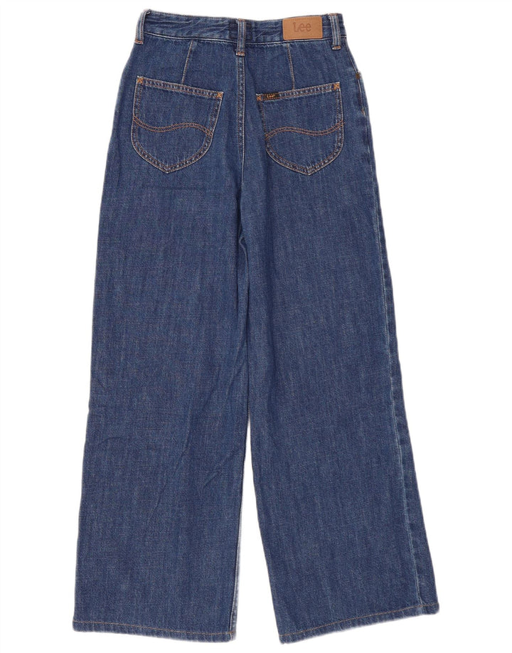 Lee Womens Stella Wide Leg Jeans W24 L25 Blue Cotton