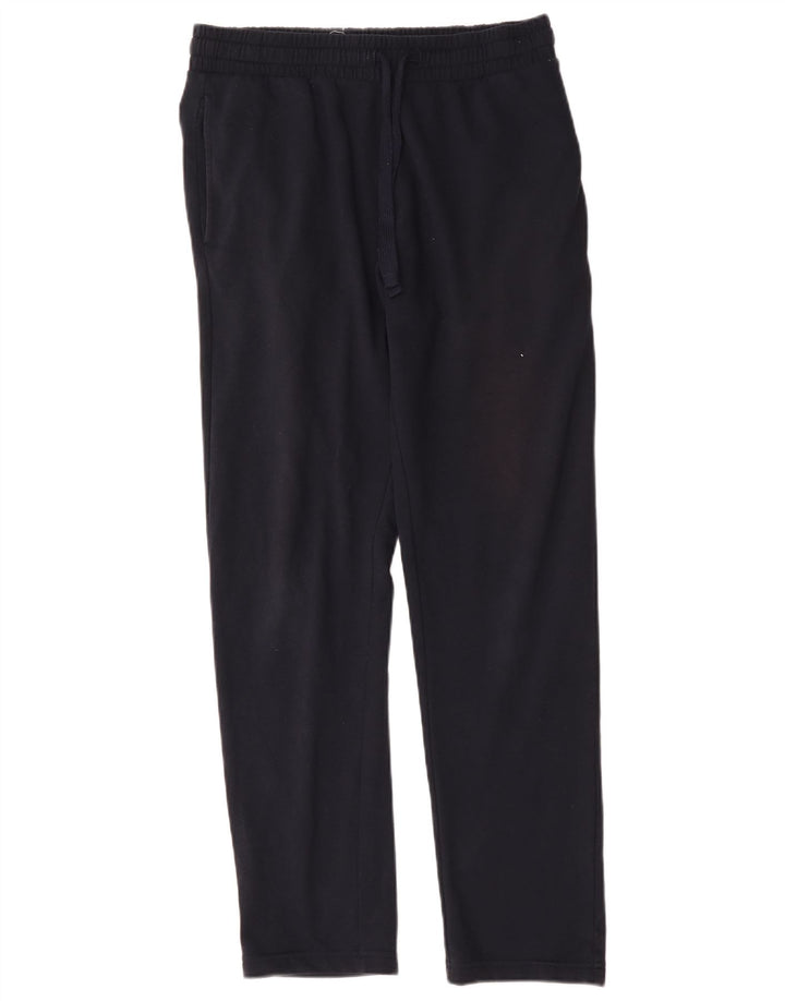 Marks & Spencer Womens Tracksuit Trousers UK 14 Medium Navy Blue Cotton