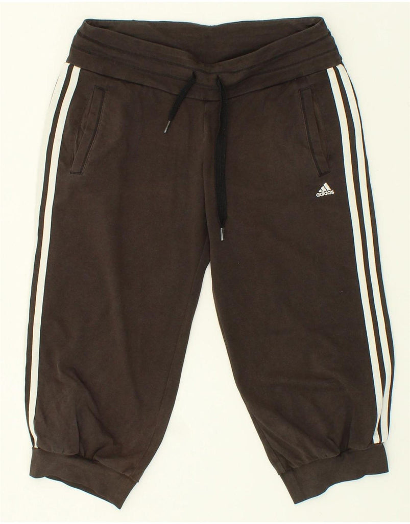 ADIDAS Womens Climalite Capri Tracksuit Trousers UK 8/10 Small Grey Cotton Vintage Adidas and Second-Hand Adidas from Messina Hembry 