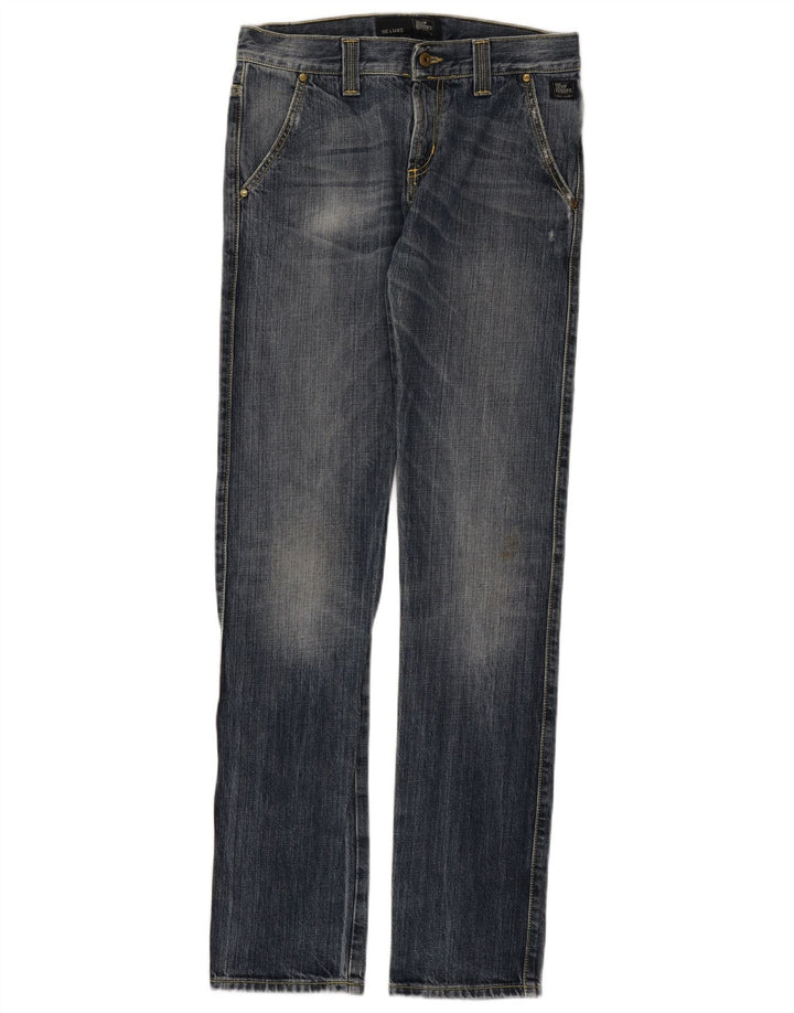 Roy Rogers Mens Distressed Straight Jeans W30 L35 Blue Cotton