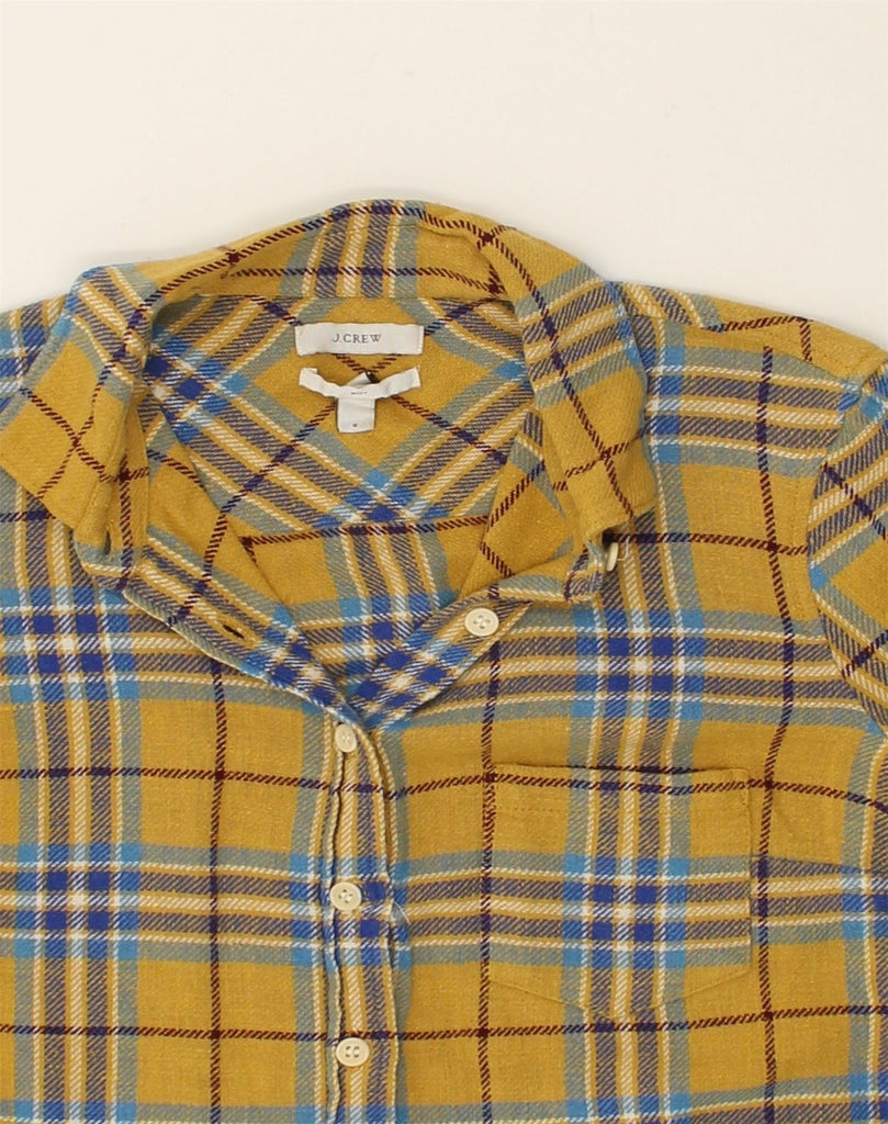 J. CREW Womens Flannel Shirt US 2 XS Yellow Check Cotton | Vintage J. Crew | Thrift | Second-Hand J. Crew | Used Clothing | Messina Hembry 