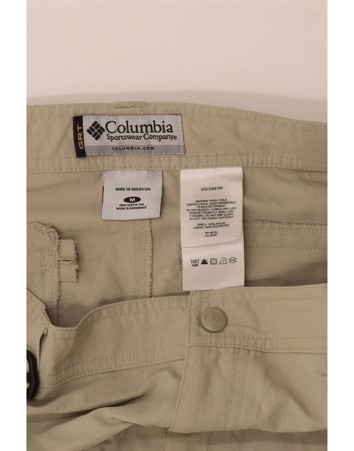 Columbia Mens Straight Cargo Trousers Medium W30 L28 Beige Nylon