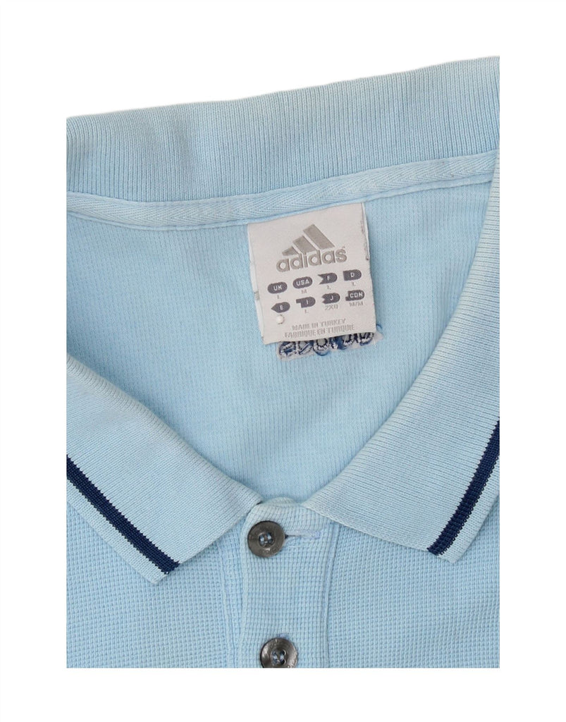 ADIDAS Mens Polo Shirt Large Blue Cotton Vintage Adidas and Second-Hand Adidas from Messina Hembry 