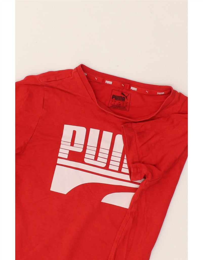 PUMA Boys Graphic T-Shirt Top 11-12 Years Red Cotton | Vintage Puma | Thrift | Second-Hand Puma | Used Clothing | Messina Hembry 