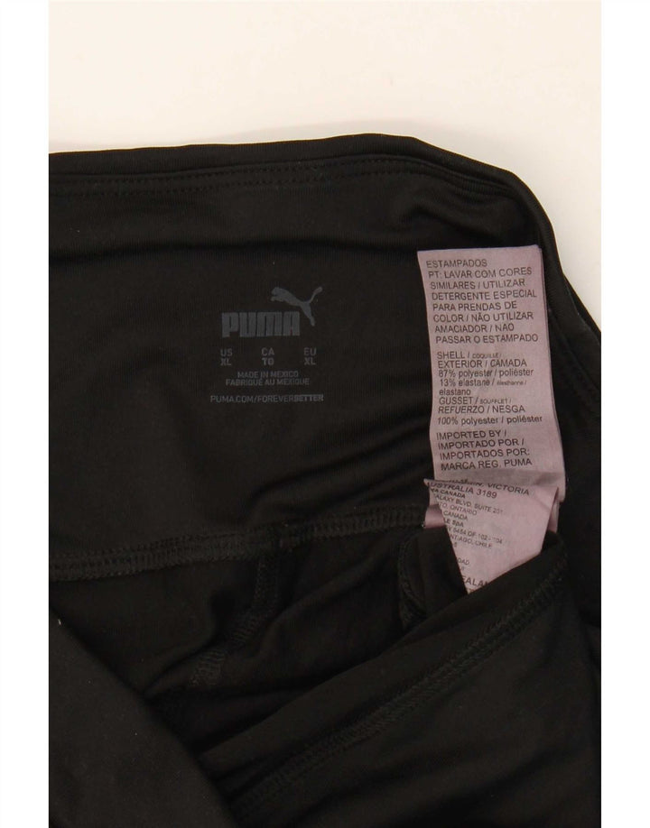 Puma Womens Graphic Leggings UK 18 XL Black Polyester