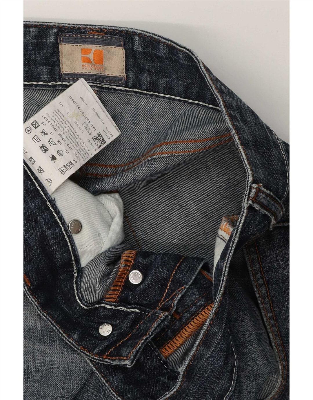 Hugo Boss Mens Straight Jeans W33 L32 Blue Cotton