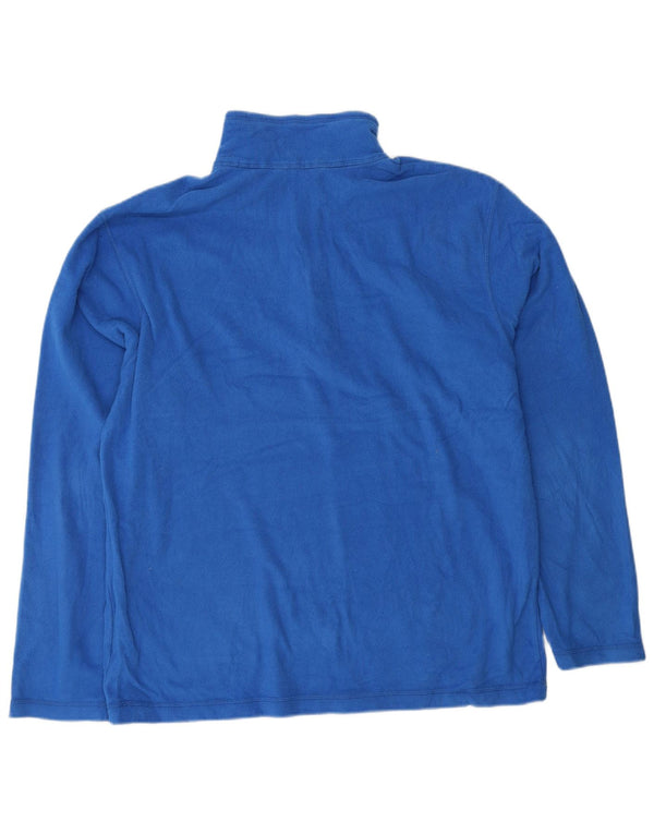 THE NORTH FACE Mens Zip Neck Fleece Jumper Large Blue Polyester