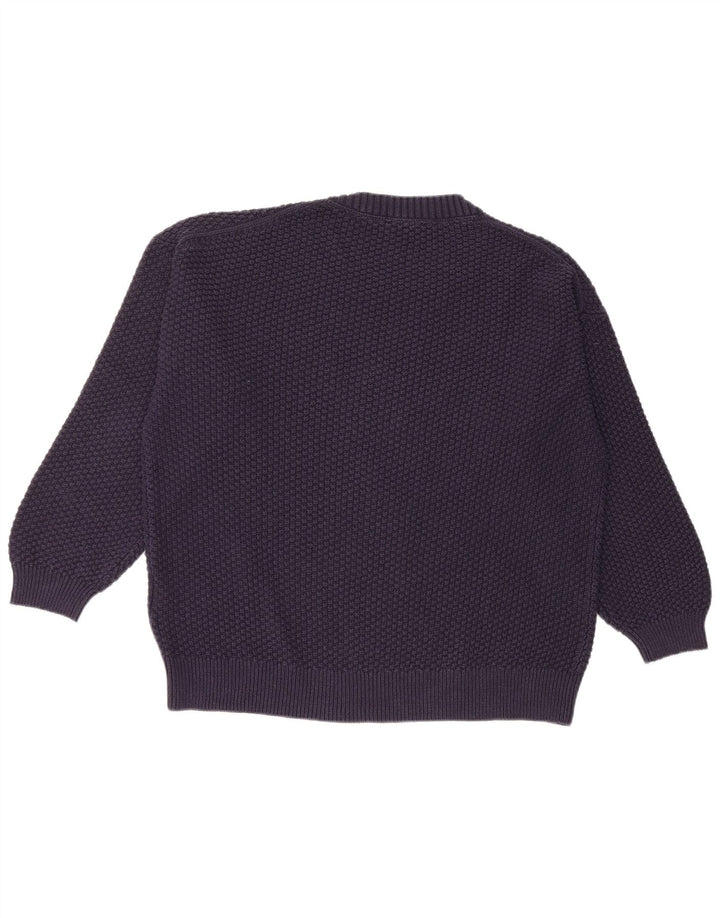 Gant Mens Crew Neck Jumper Sweater Large Navy Blue Cotton