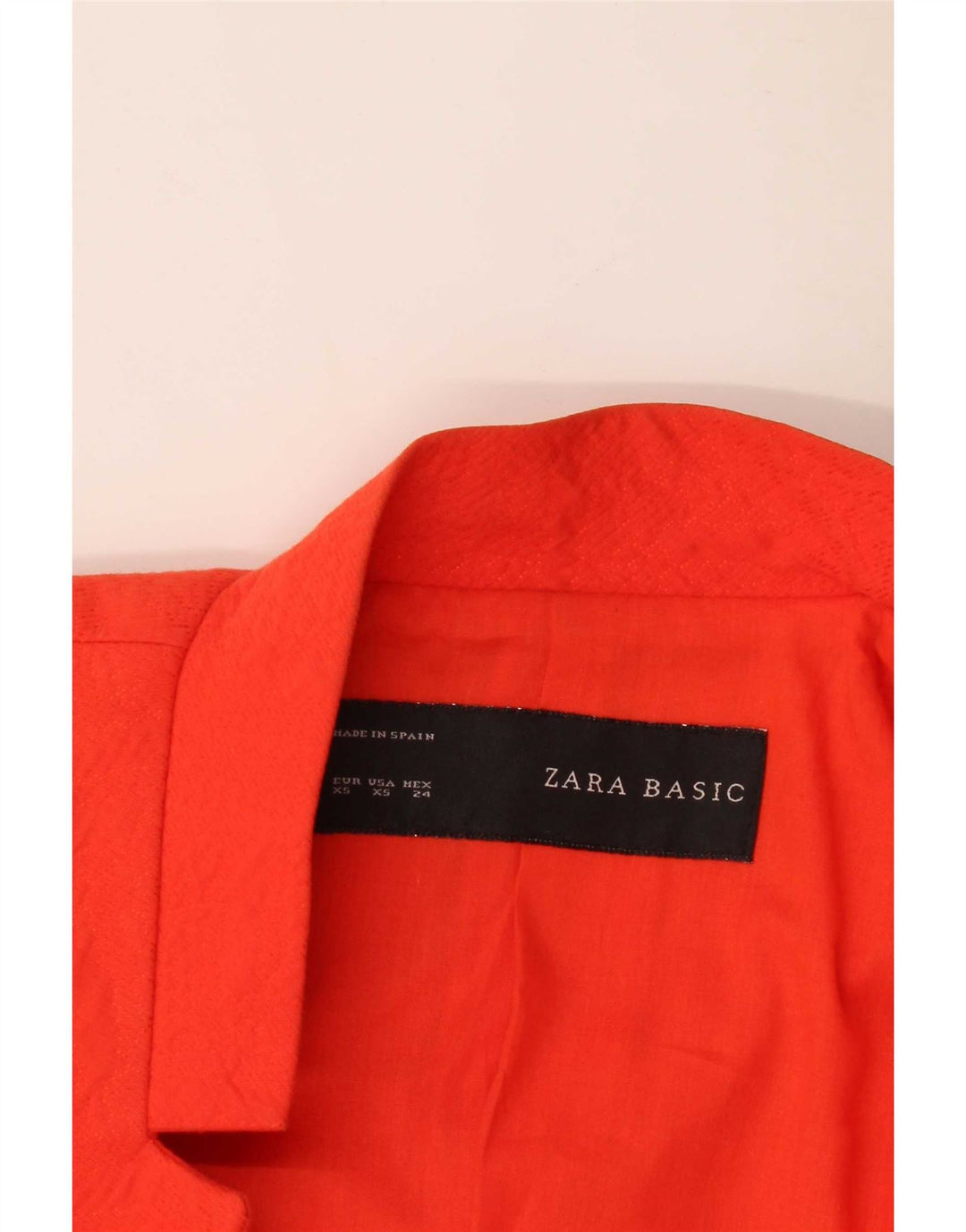 Zara Womens Open Blazer Jacket UK 6 XS Red