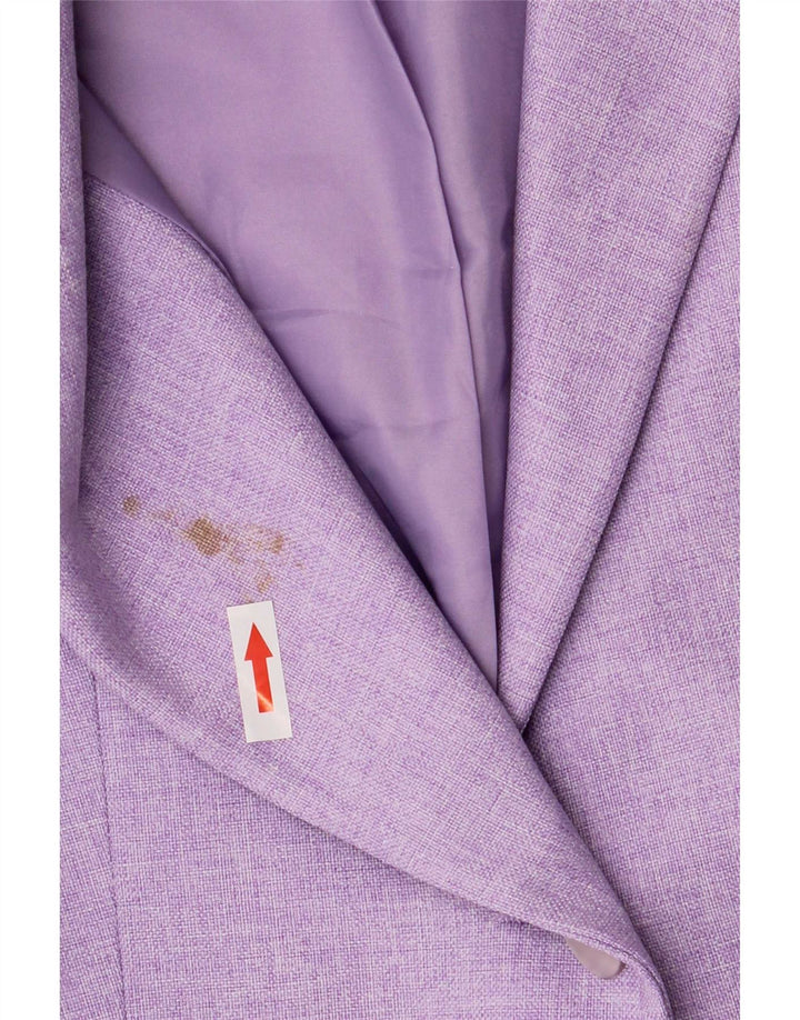Marks & Spencer Womens Standard 1 Button Blazer Jacket UK 12 Medium Purple