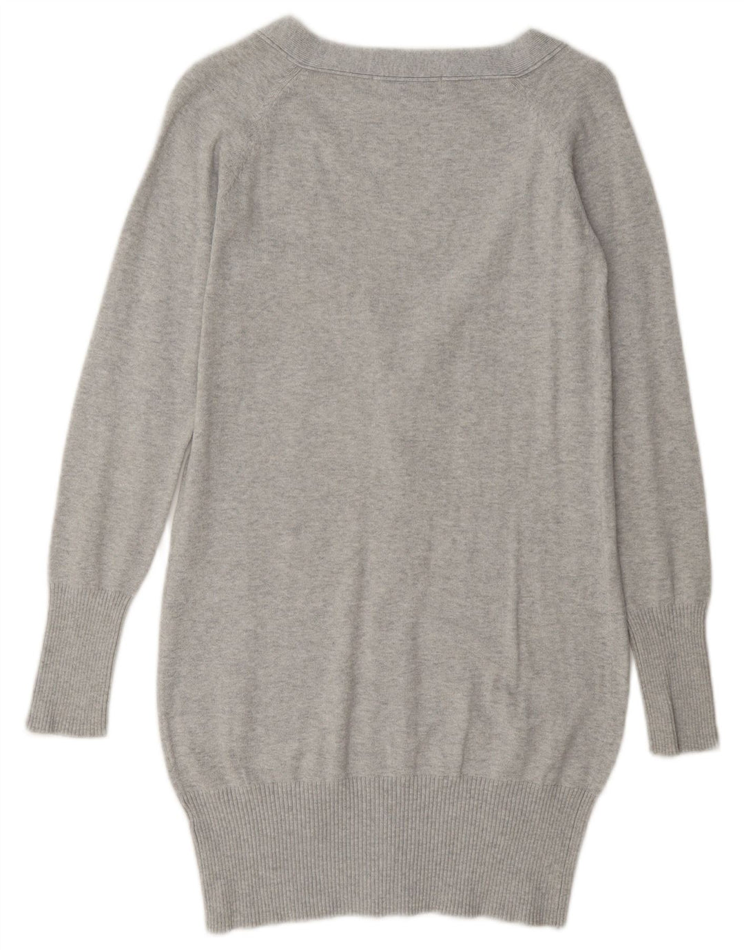 Zara Womens Cardigan Sweater UK 10 Small Grey Cotton