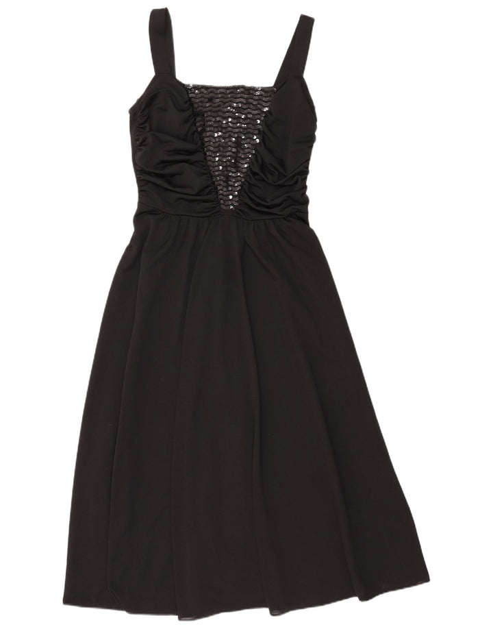 Hermann Lange Womens Sleeveless Cocktail Maxi Dress EU 40 Medium Black