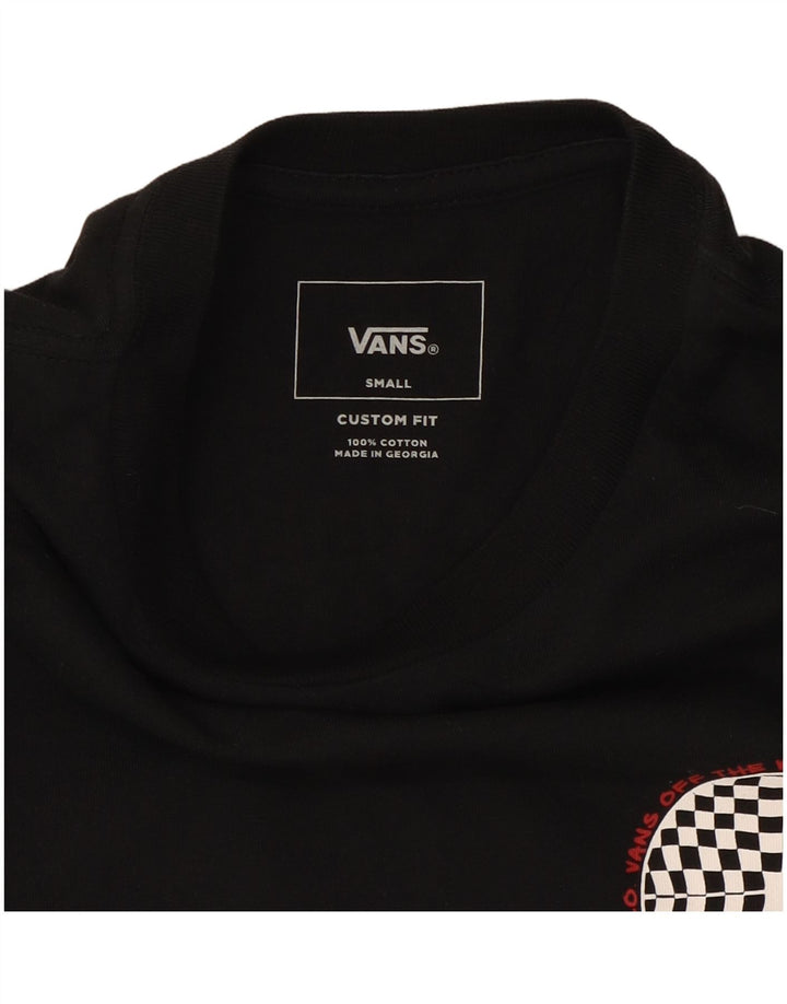 Vans Mens Graphic T-Shirt Top Small Black Cotton