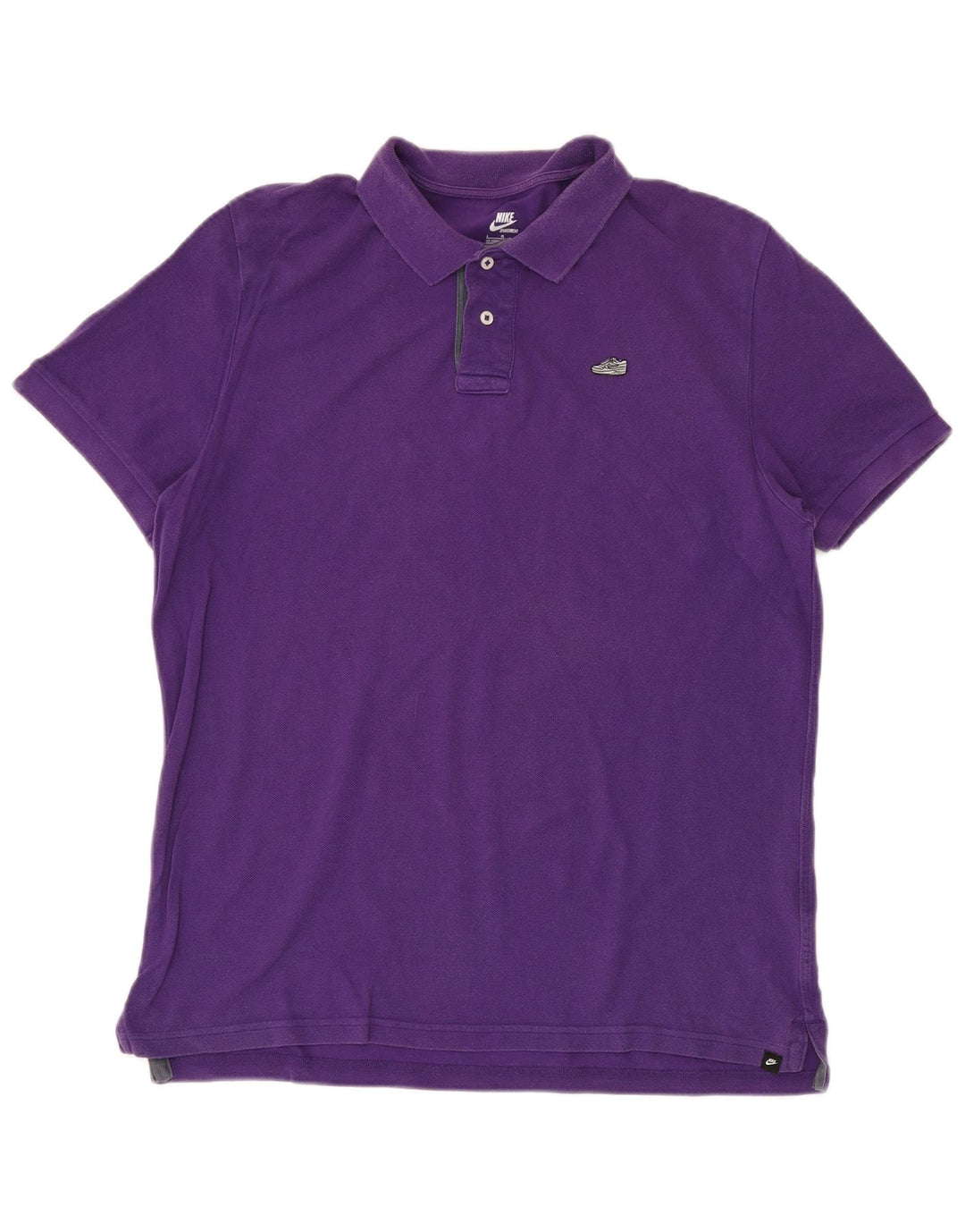 NIKE Mens Polo Shirt UK 42/44 Large Purple Cotton