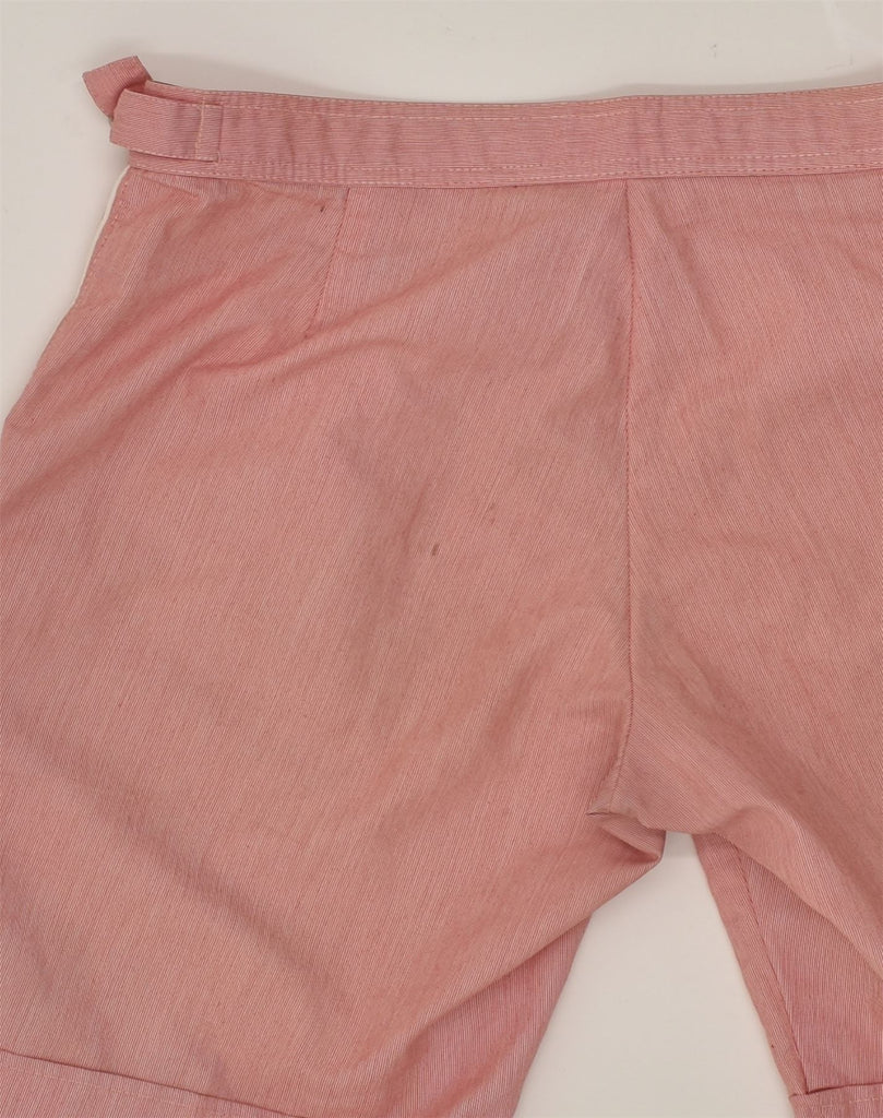 SERGIO TACCHINI Womens Chino Shorts IT 46 Large W30 Pink Pinstripe | Vintage Sergio Tacchini | Thrift | Second-Hand Sergio Tacchini | Used Clothing | Messina Hembry 