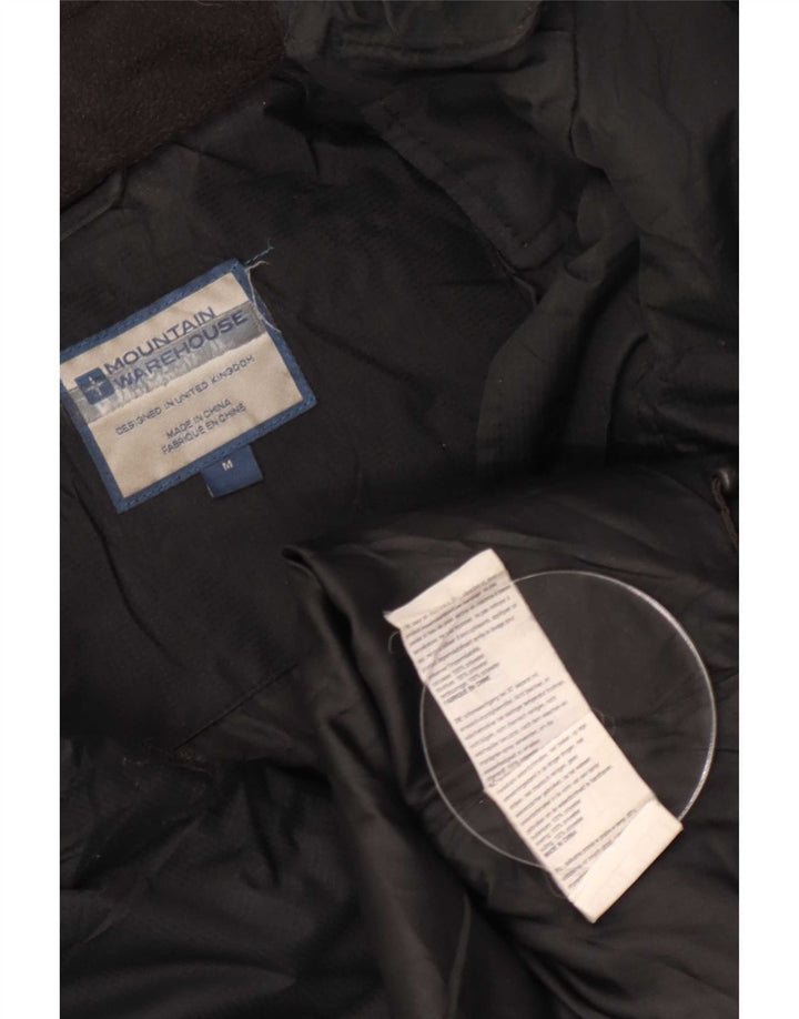 Mountain Warehouse Mens Hooded Padded Jacket UK 38 Medium Black Polyester