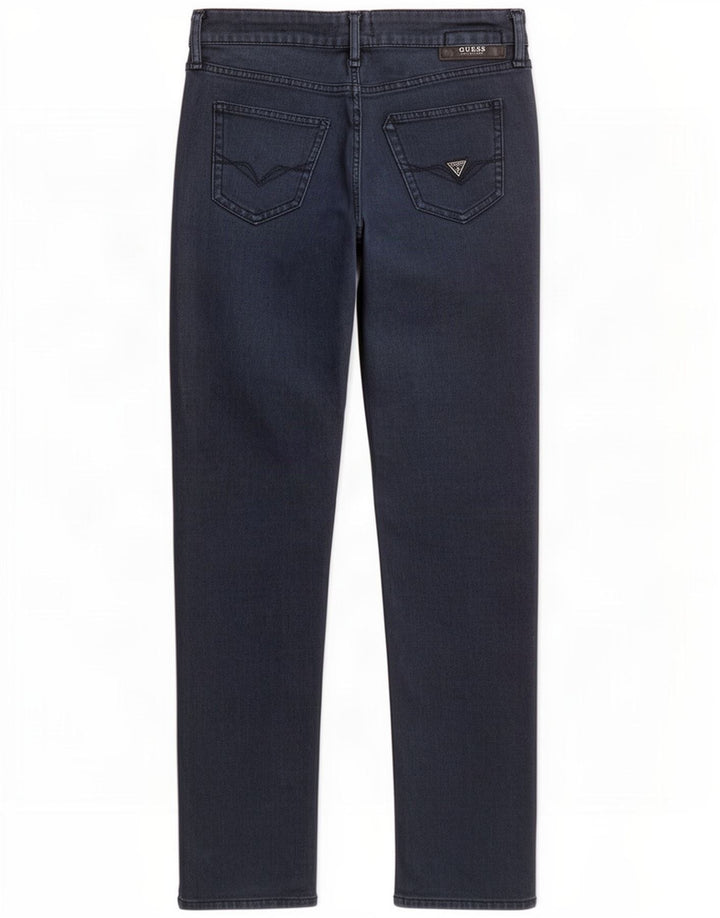 Guess Mens Slim Chino Trousers W29 L32 Navy Blue Polyester